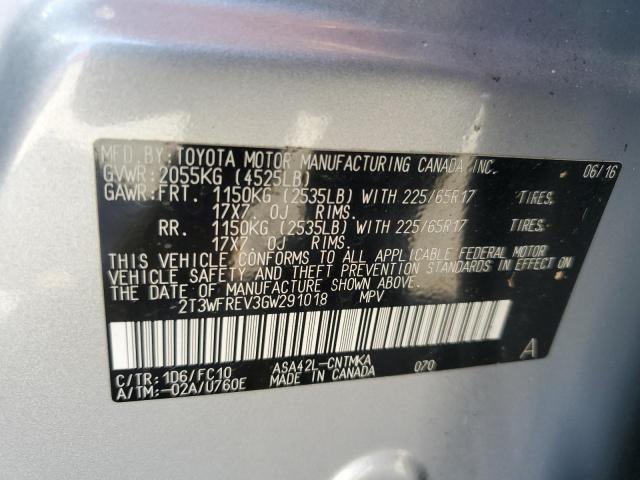 VIN 2T3WFREV3GW291018 2016 Toyota RAV4, Xle no.14