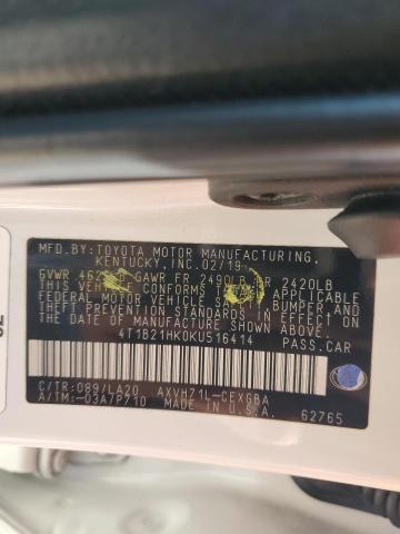 2019 TOYOTA CAMRY HYBR - 4T1B21HK0KU516414