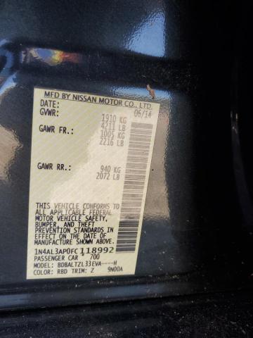 2015 NISSAN ALTIMA 2.5 - 1N4AL3AP0FC118992