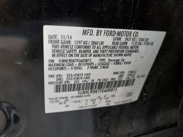 2015 LINCOLN MKS 1LNHL9DK7FG600875