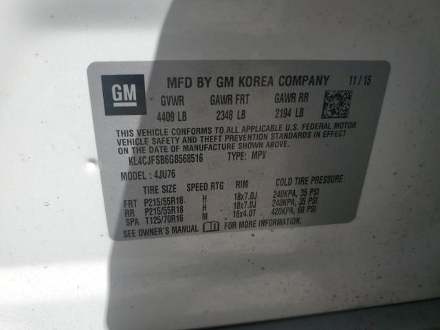 2016 BUICK ENCORE CON - KL4CJFSB6GB568516