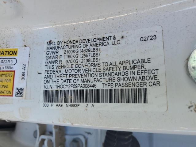 2023 HONDA ACCORD HYB - 1HGCY2F59PA008446