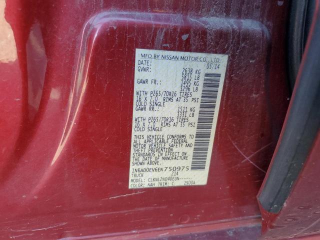 VIN 1N6AD0EV6EN750975 2014 Nissan Frontier, S no.12