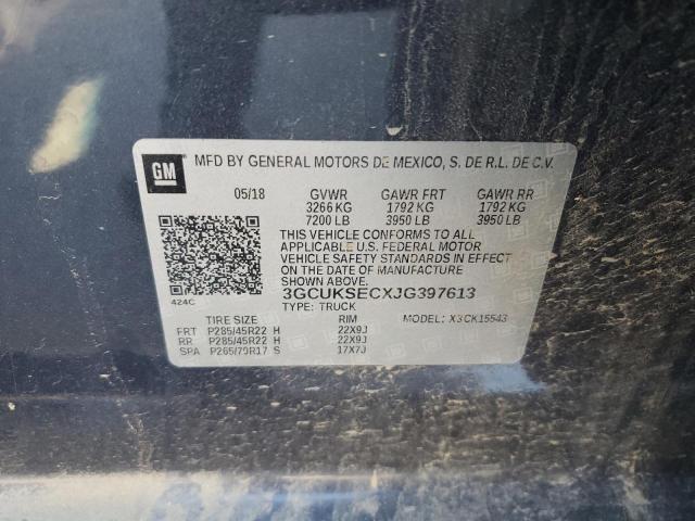 2018 CHEVROLET SILVERADO - 3GCUKSECXJG397613