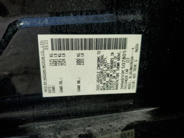 2023 NISSAN MAXIMA PLA 1N4AA6FV3PC507805