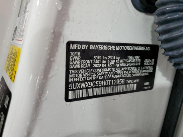 2017 BMW X3 XDRIVE2 - 5UXWX9C59H0T12958