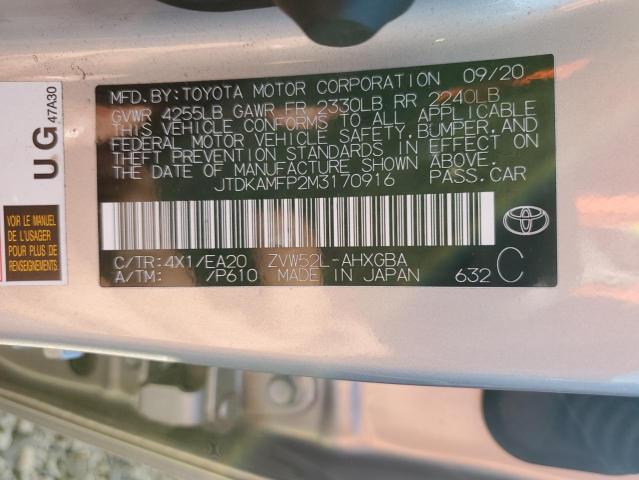 2021 TOYOTA PRIUS PRIM - JTDKAMFP2M3170916