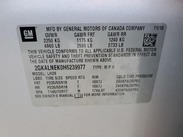 2017 GMC TERRAIN SL - 2GKALNEK0H6239977