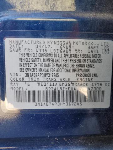2017 NISSAN SENTRA S - 3N1AB7AP3HY317245