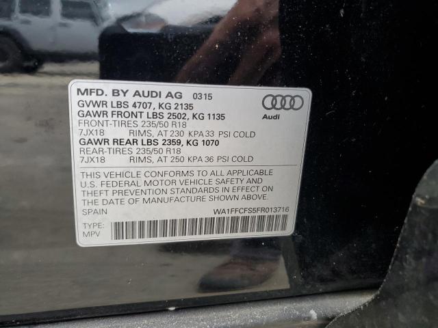 VIN WA1FFCFS5FR013716 2015 AUDI Q3 no.14