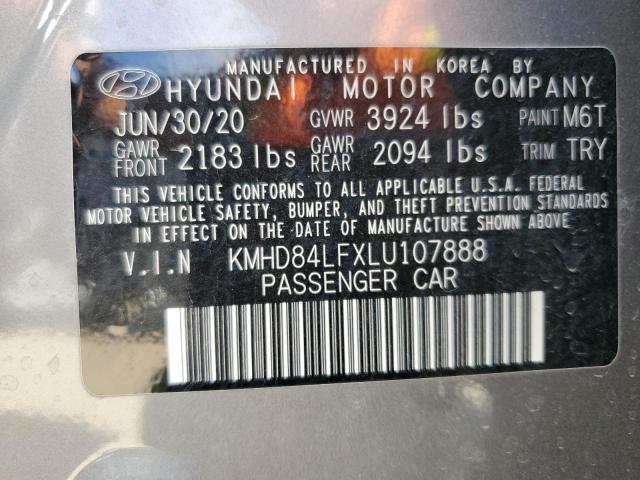 VIN KMHD84LFXLU107888 2020 Hyundai Elantra, Sel no.12