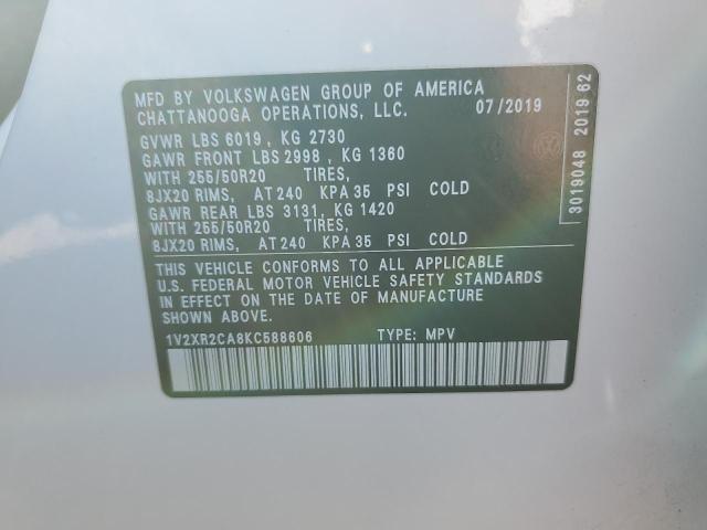2019 VOLKSWAGEN ATLAS SE - 1V2XR2CA8KC588606