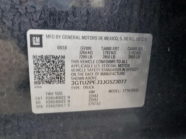 2018 GMC SIERRA K15 - 3GTU2PEJ3JG523077