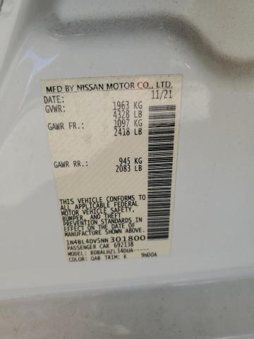2022 NISSAN ALTIMA SV - 1N4BL4DV5NN301800