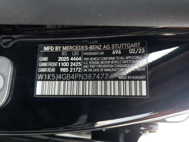 VIN W1K5J4GB4PN387477 2023 MERCEDES-BENZ CLA-CLASS no.12