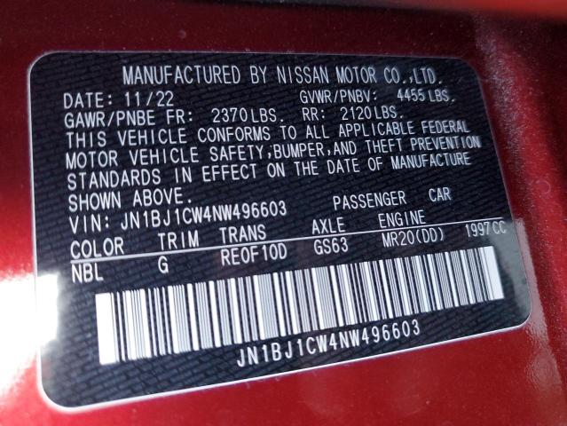 2022 NISSAN ROGUE SPOR - JN1BJ1CW4NW496603