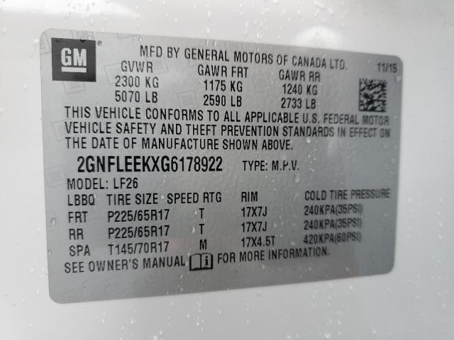 2016 CHEVROLET EQUINOX LS - 2GNFLEEKXG6178922