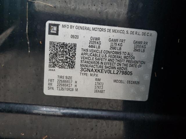 2020 CHEVROLET EQUINOX LT - 3GNAXKEV0LL279805