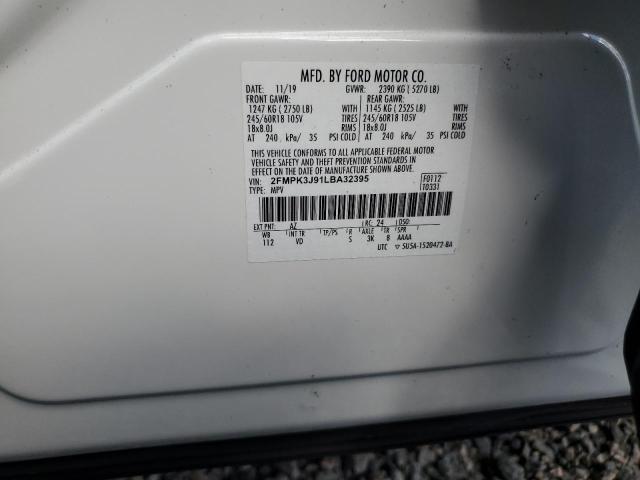2020 FORD EDGE SEL - 2FMPK3J91LBA32395