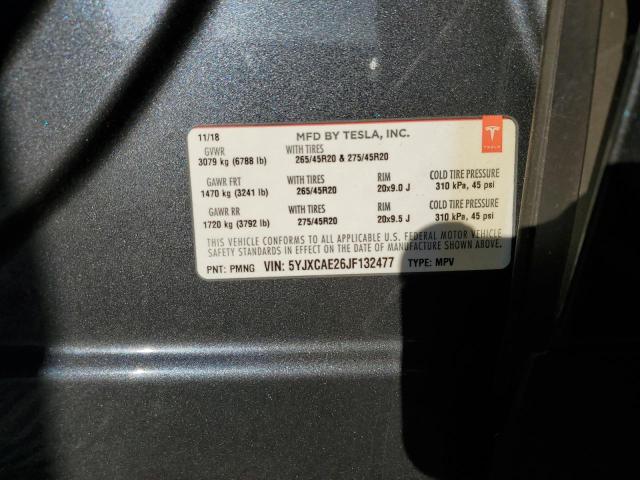 2018 TESLA MODEL X - 5YJXCAE26JF132477