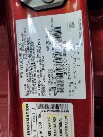 2016 FORD FUSION SE - 3FA6P0H97GR404146