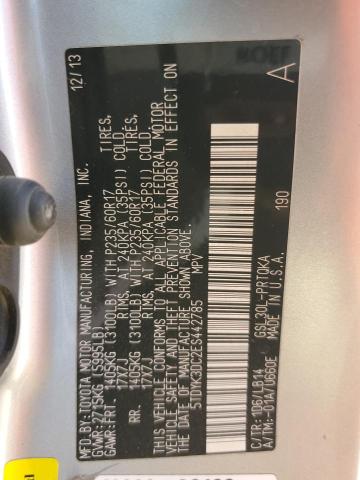 VIN 5TDYK3DC2ES442785 2014 Toyota Sienna, Xle no.14