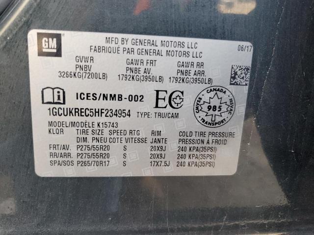 2017 CHEVROLET SILVERADO - 1GCUKREC5HF234954