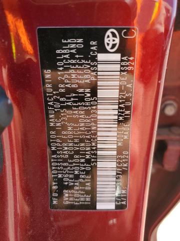 2022 TOYOTA COROLLA SE - 5YFS4MCE1NP103405