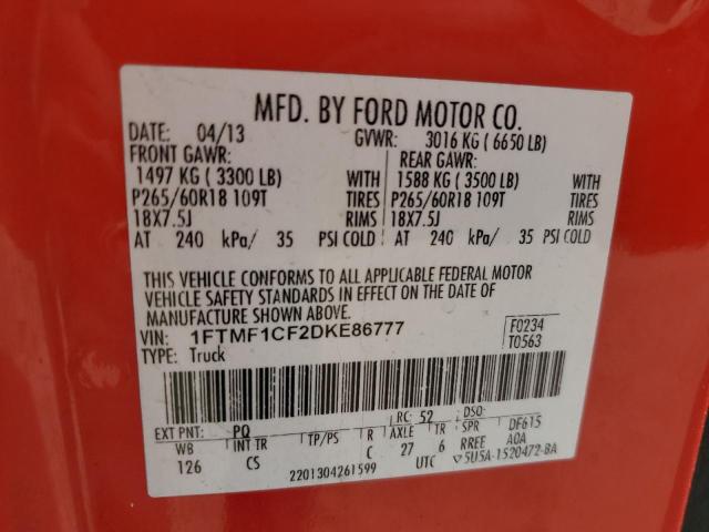 VIN 1FTMF1CF2DKE86777 2013 Ford F-150 no.13