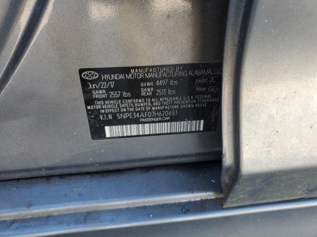 VIN 5NPE34AF0JH620651 2018 Hyundai Sonata, Sport no.12