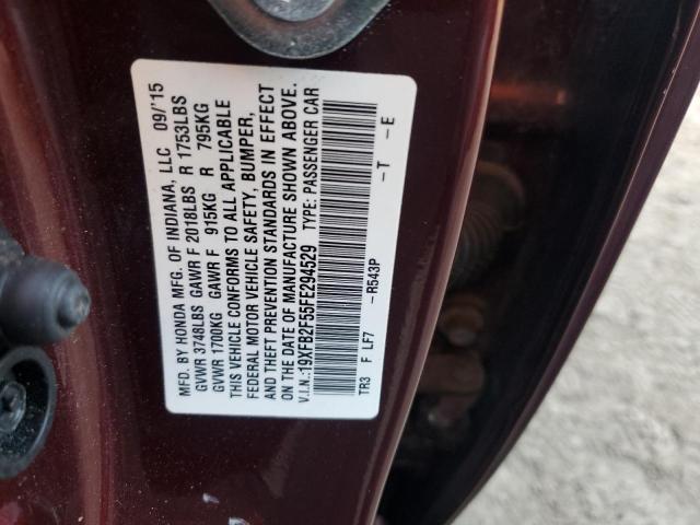 VIN 19XFB2F55FE294529 2015 Honda Civic, LX no.13