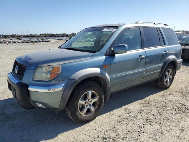 HONDA PILOT EX 2006 turquoise  gas 2HKYF18746H525910 photo #1