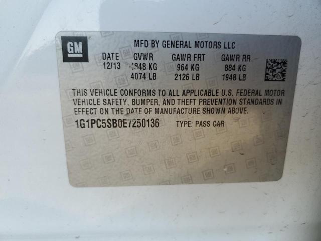 VIN 1G1PC5SB0E7250136 2014 Chevrolet Cruze, LT no.12