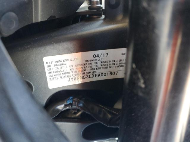 2017 YAMAHA FZ09 JYARN53EXHA001607