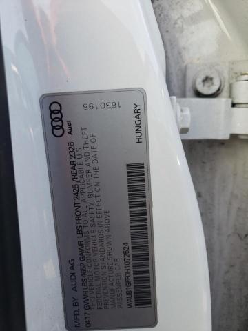 2017 AUDI S3 WAUB1GFF0H1072524