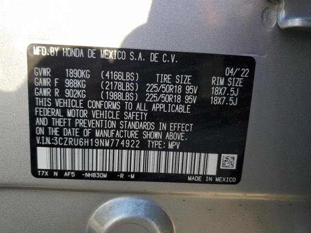 2022 HONDA HR-V SPORT - 3CZRU6H19NM774922