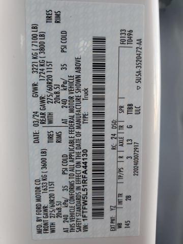 2024 FORD F150 LARIA - 1FTFW5L51RFA44130