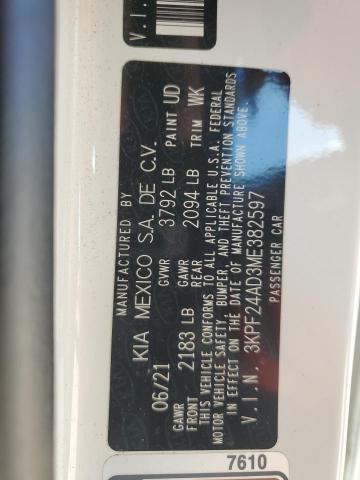 2021 KIA FORTE FE - 3KPF24AD3ME382597