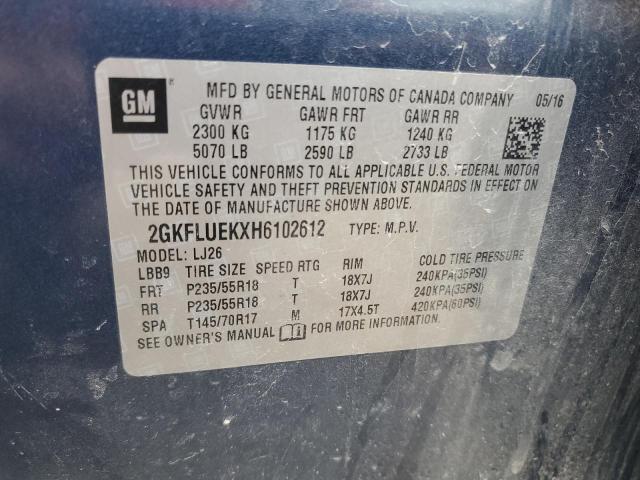 2017 GMC TERRAIN SL - 2GKFLUEKXH6102612