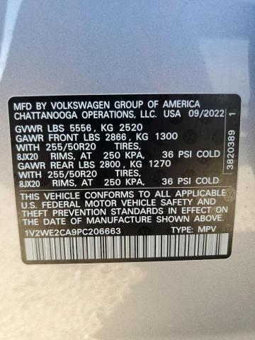 VIN 1V2WE2CA9PC206663 2023 Volkswagen Atlas, SE no.14