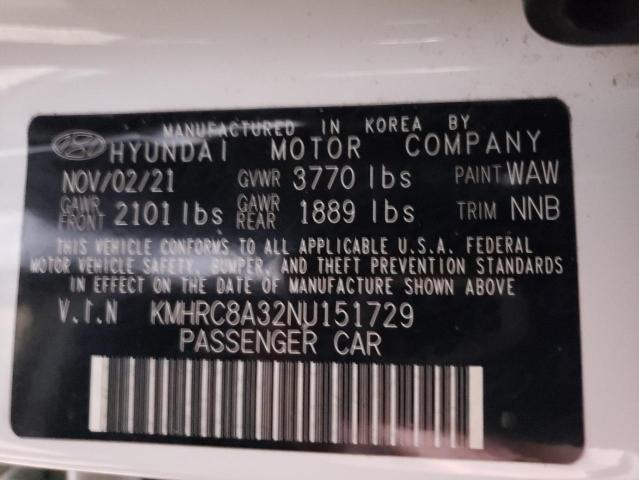 VIN KMHRC8A32NU151729 2022 HYUNDAI VENUE no.12