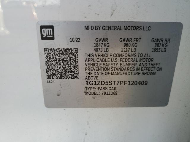 VIN 1G1ZD5ST7PF120409 2023 Chevrolet Malibu, LT no.12