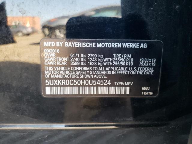 2017 BMW X5 XDRIVE3 - 5UXKR0C50H0U54524