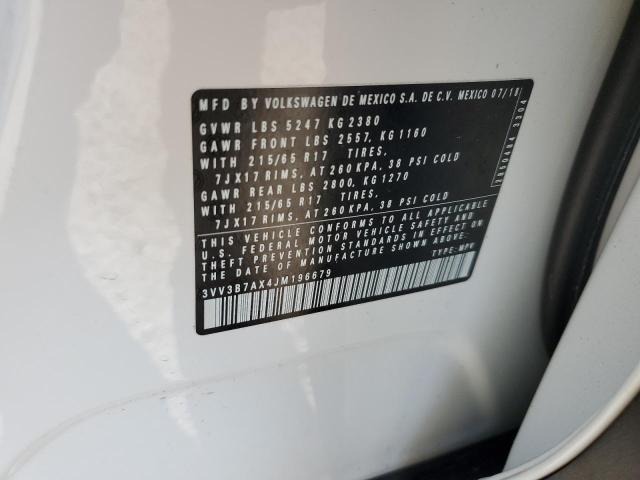 2018 VOLKSWAGEN TIGUAN SE - 3VV3B7AX4JM196679