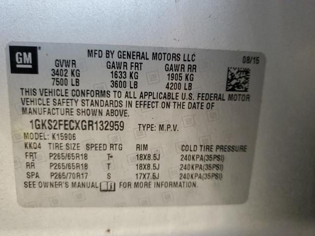 2016 GMC YUKON XL K - 1GKS2FECXGR132959