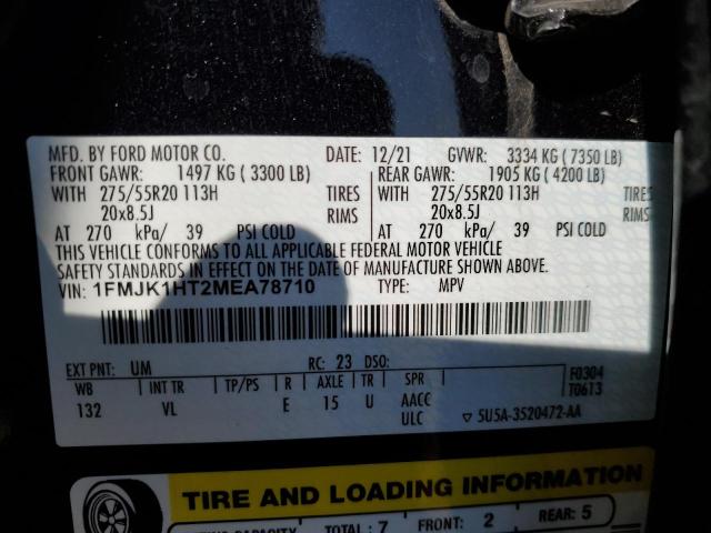 2021 FORD EXPEDITION - 1FMJK1HT2MEA78710