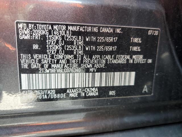 VIN 2T3W1RFV6LC076340 2020 Toyota RAV4, Xle no.13