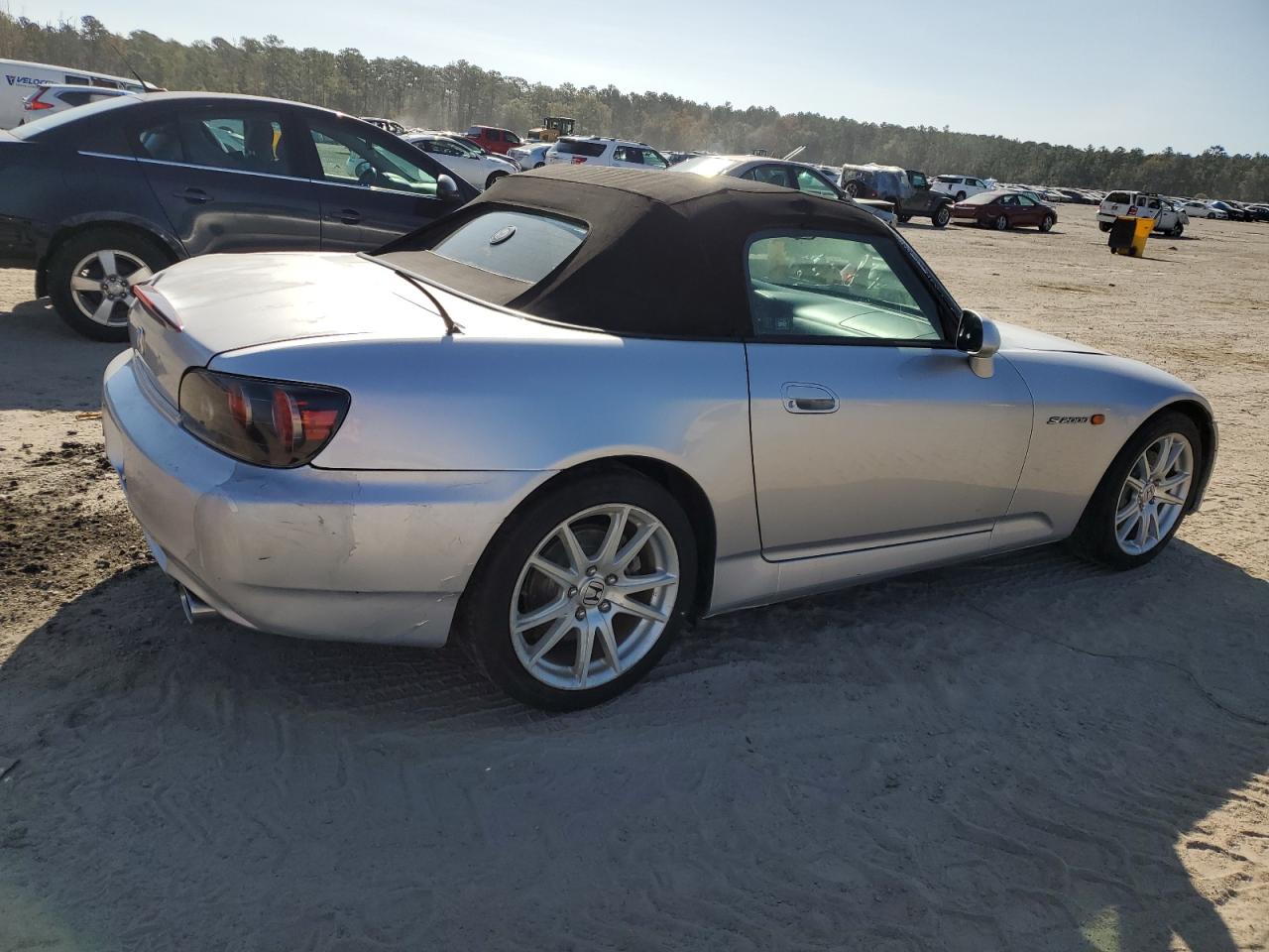 HONDA S2000 2004 silver converti gas JHMAP21414T005692 photo #4