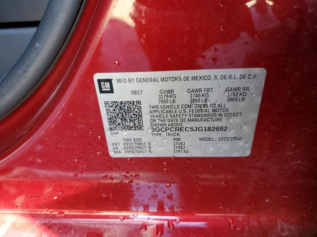 2018 CHEVROLET SILVERADO - 3GCPCREC5JG182692