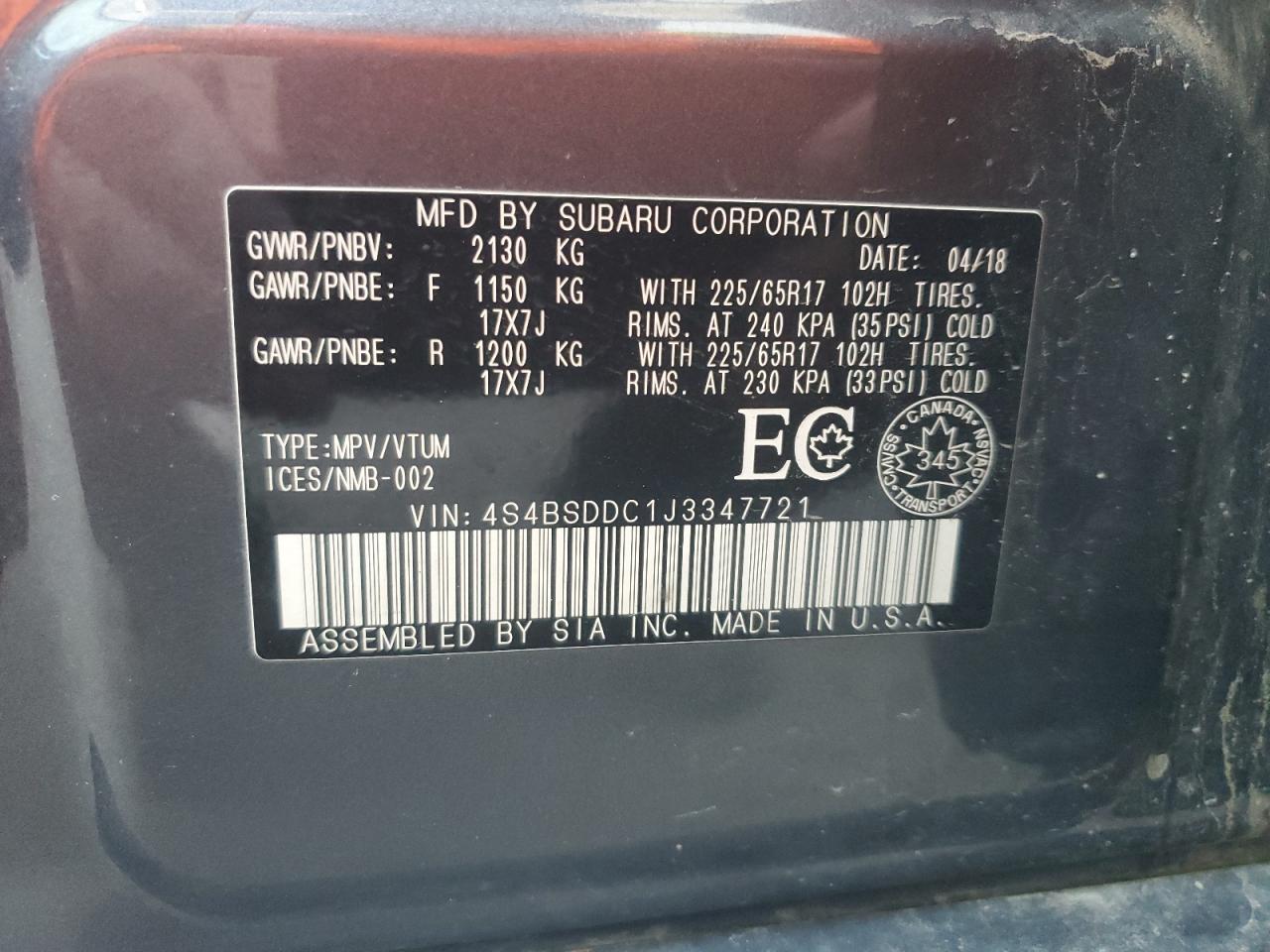 SUBARU OUTBACK 2.5I PREMIUM